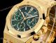 OMF 1-1 Copy Audemars Piguet Royal Oak Chronograph Yellow Frosted Gold Green Dial 41mm (3)_th.jpg